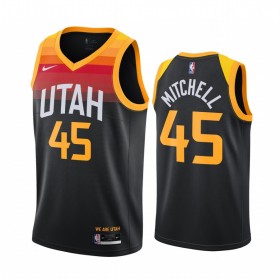 Utah Jazz Donovan Mitchell 45 2020-21 City Edition Pelipaidat Swingman - Miesten